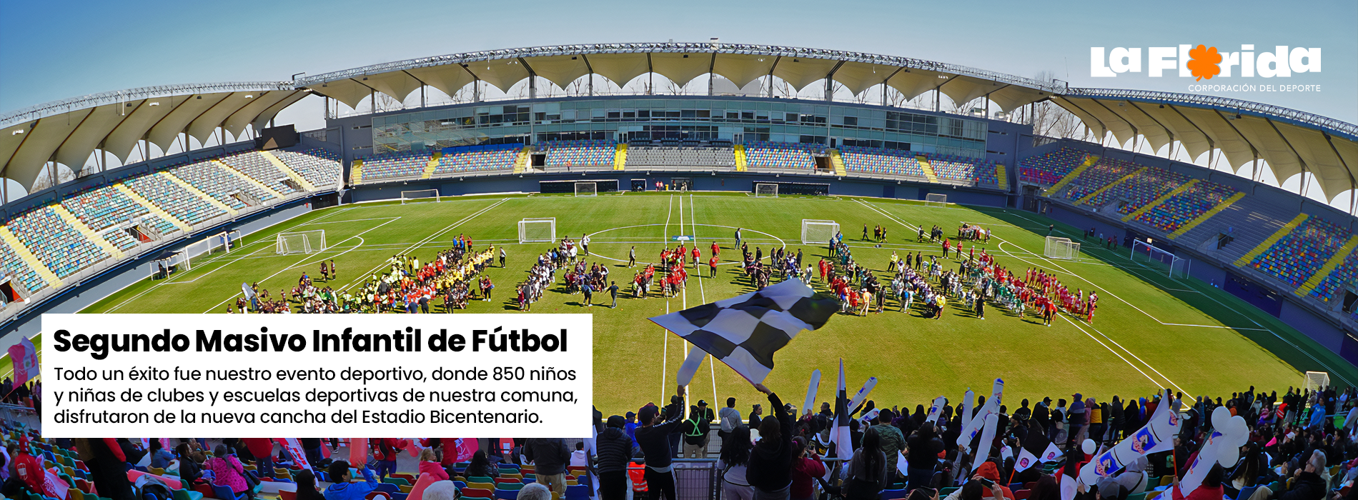 Segundo Masivo de Fútbol Infantil, se tomó el nuevo césped en el Estadio Bicentenario